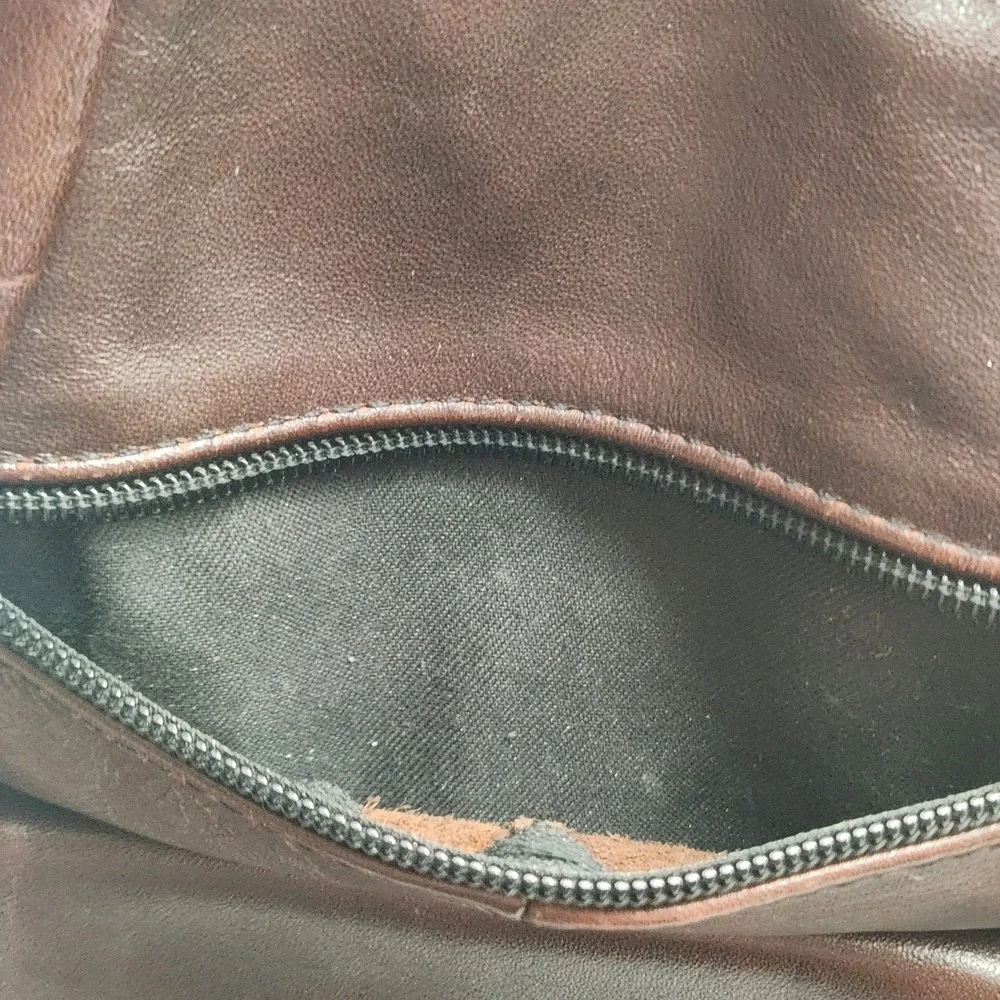 Vintage Brown Leather Sling Backpack Purse Made‎ in Mexico Teardrop Bag